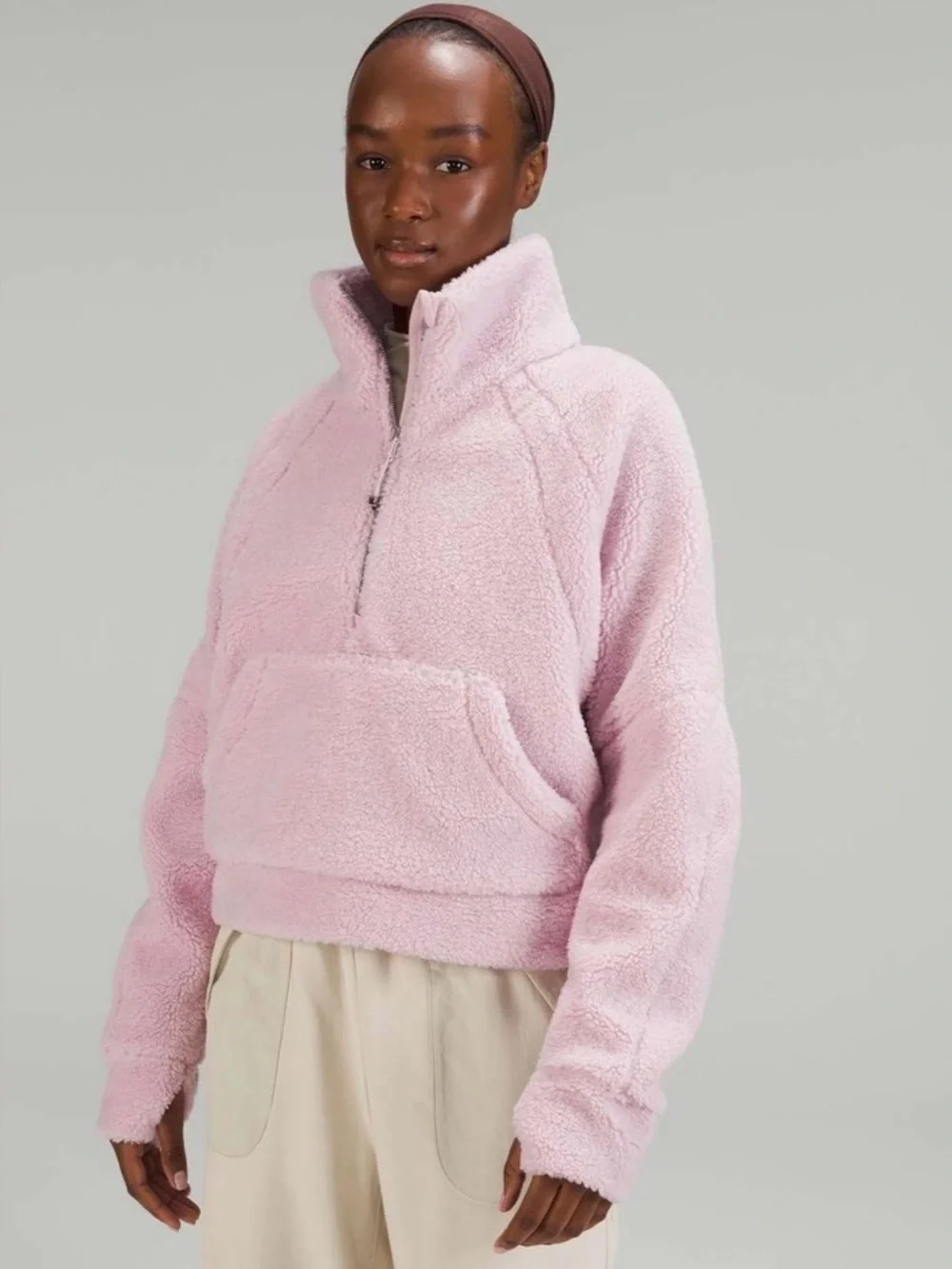 Lululemon Scuba Oversized Fleece Funnel Neck in Pink Peony - M/L